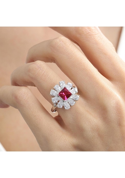 Mia Vento Effective Diamond Milano Rüyası Sentetik Yakut Taşlı Gümüş Yüzük