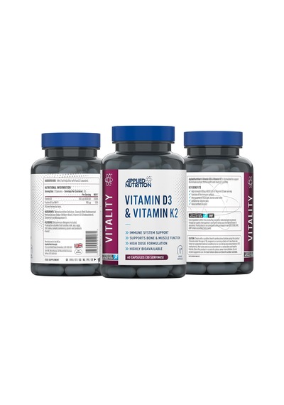 Applied Nutrition Vitamin D3 K2 4000 Iu High Dose Formula Best Immune 60 Caps