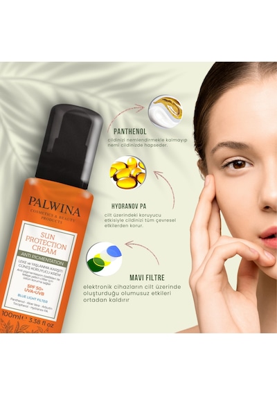 Palwına Güneş Kremi Pigmentation &  Yoğun Leke Karşıtı Spf 50+ Güneş Koruyucu Krem
