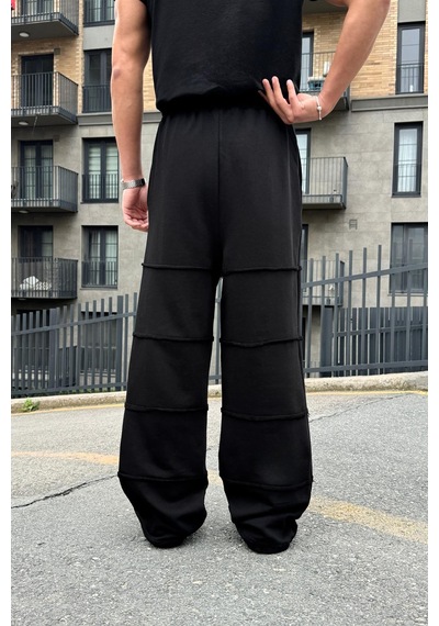Bad Layers Oversize Ayarlanabilir Lastikli Eşofman Siyah Siyah
