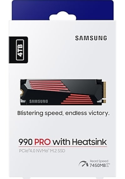 Samsung 990 Pro Heatsink MZ-V9P4T0GW 4 TB PCIe 4.0 NVMe M.2 SSD