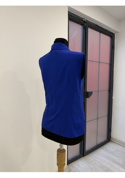 Pera Moda Sıfır Kol Mevsimlik Poplin Gömlek Saks Mavisi