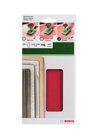 Titreşimli Zımpara Kağıdı, 115 X 230 Mm 240 Kum