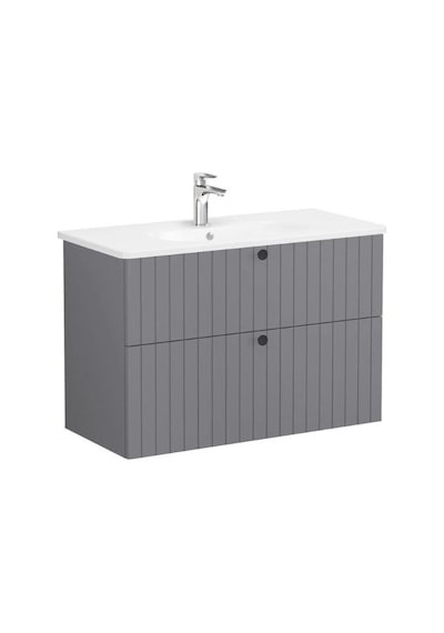 VitrA Root Groove Iki Çekmeceli Lavabo Dolabı 100 Cm Mat Gri 69459 Çok Renkli VitrA Root Groove Iki Çekmeceli Lavabo Dolabı 100 Cm Mat Gri 69459 Çok Renkli