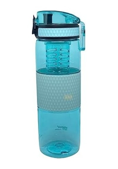 Uzspace 700ml Silikon Gövdeli Detoks Aparatlı Tritan Su Matarası 50 x 22