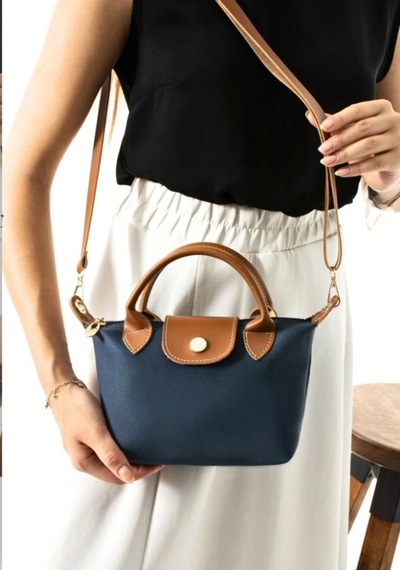 Biem Accessory Biem Lacivert-taba Çift Renkli Mini Çanta Çok Renkli