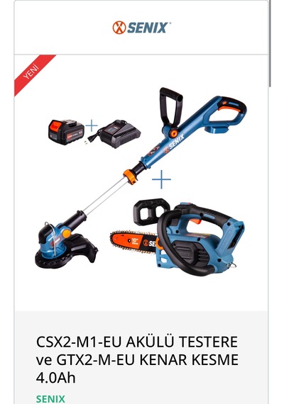 Csx2-m1-eu Akülü Testere Ve Gtx2-m-eu Kenar Kesme 4.0ah Tek Akülü