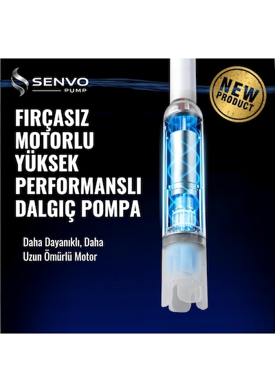Senvo Pump Damacana Su Pompası Hızlı Dolum, Ultra Sessiz, Tek Şarjla 15 Damacanaya Kadar Siyah