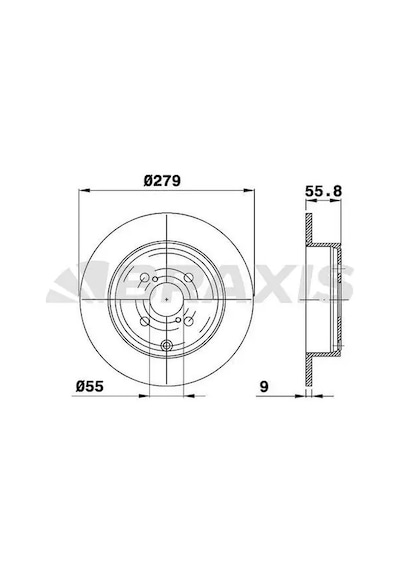 Toyota Corolla Ze120 Arka Fren Diski 2002-2007 Braxıs Ae0364 2adettir