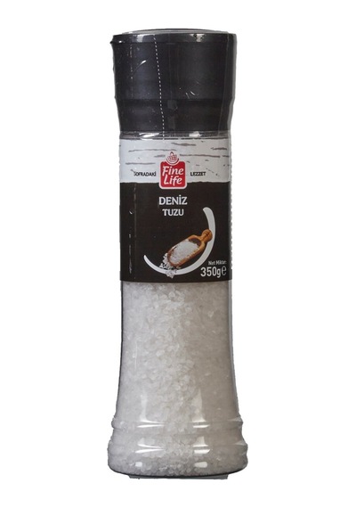 Fine Life Deniz Tuzu 350 G - İyotsuz, Doğal Ege Deniz Tuzu 5'li Avantaj Paketi - 5 Adet Tarı