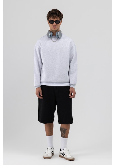 Vamos Basic Bisiklet Yaka Oversize Sweatshirt Çok Renkli