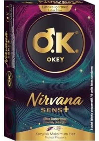 Nirvana Sens Prezervatif 8 Adet Açık Kahverengi