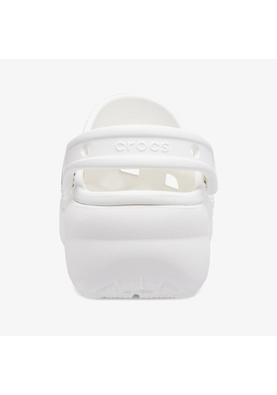 Crocs Classic Platform Clog Kadın Beyaz Terlik Düz 206750 Beyaz