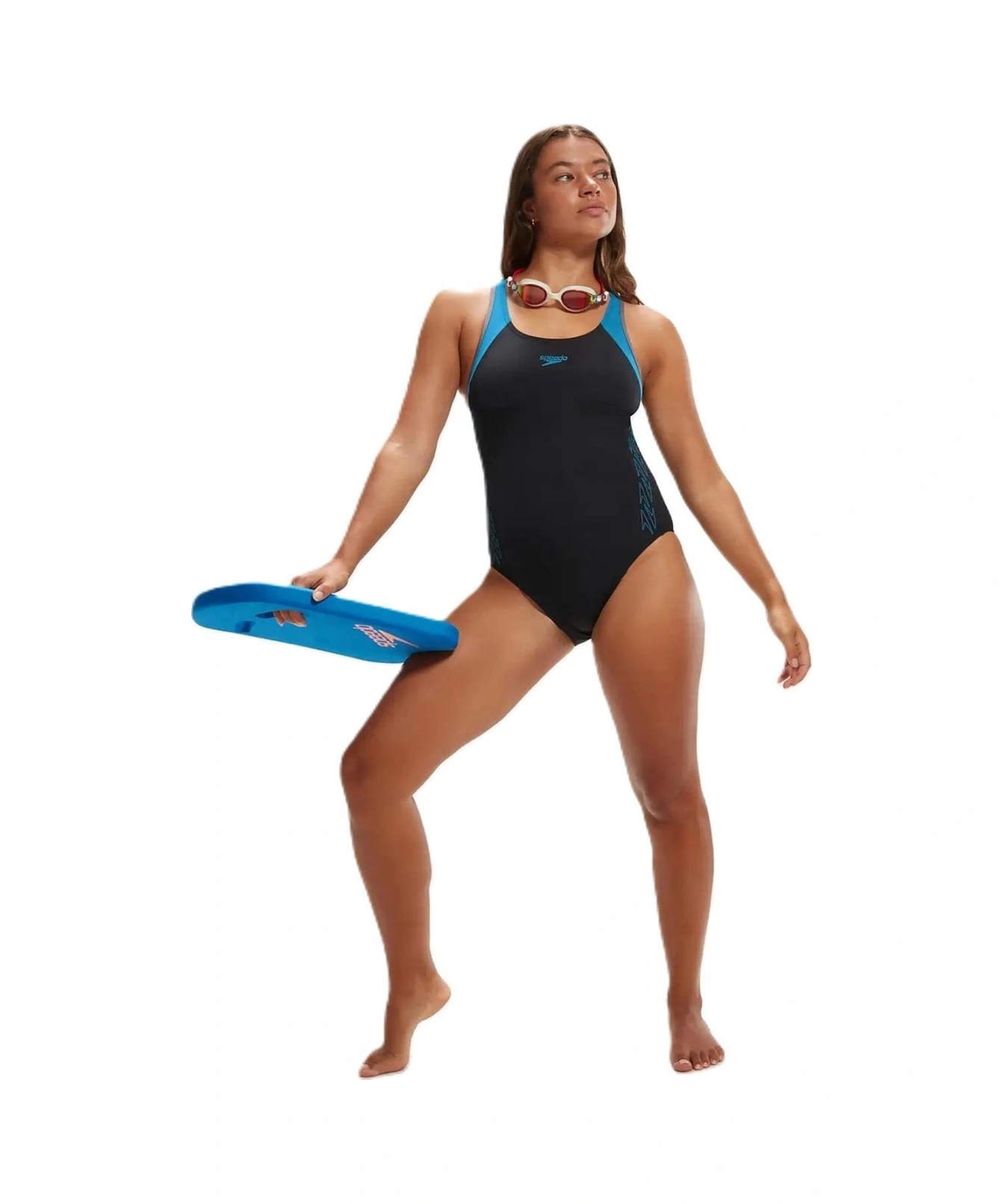Speedo Hyper Boom Flyback Kadın Yüzücü Mayosu Siyah