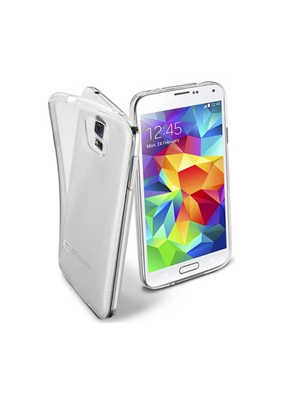 Cellular Line Galaxy S5 İle Uyumlu Fine Parlak Silikon Kılıf Şeffaf