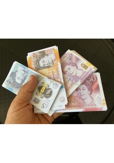 200 ADET KARMA 5-10-20-50 STERLİN BANKNOT POUND PARA GEÇERSİZ