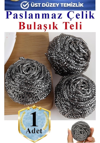 Bulaşık Teli Ovma Teli 1 Adet Ekonomik Toptel Sürtme Teli Lavabo Mutfak Banyo Temizlik Teli Sert Yüzey İçin
