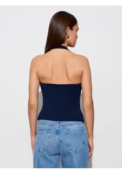 Dilvin 32726 Halter Yaka Top-k.lacivert