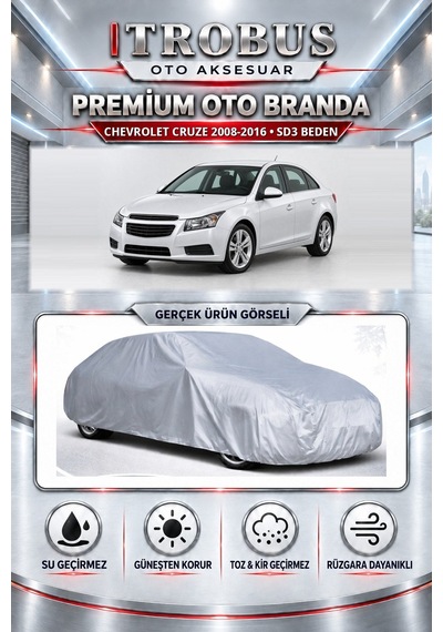 Chevrolet Cruze 4 Kapı 2009 Ve Sonrası Uyumlu Premium Araba Brandası Oto Branda Sd3 Beden