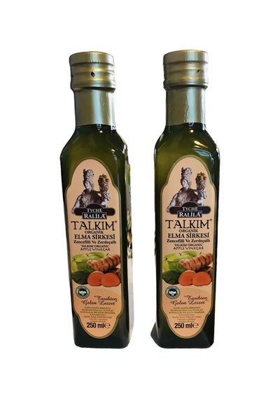 Ralila Talkım Organik Zencefil ve Zerdeçallı Elma Sirkesi 2 x 250 ML