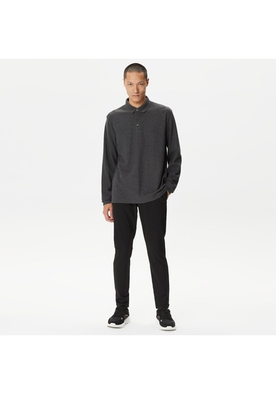 Nautica Erkek Gri Classic Fit Uzun Kollu Polo Düz K37351t Gri