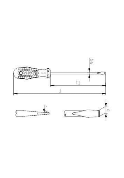 5x250 Mm Kraft Düz Tornavida, Dayanıklı Malzeme 124-Pembe