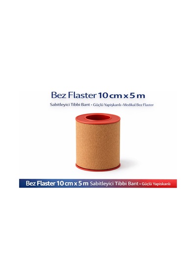 Bez Flaster 10 Cm X 5 M Sabitleyici Tıbbi Bant Kahverengi Bez Flaster Güçlü Yapışkanlı 1 Adet