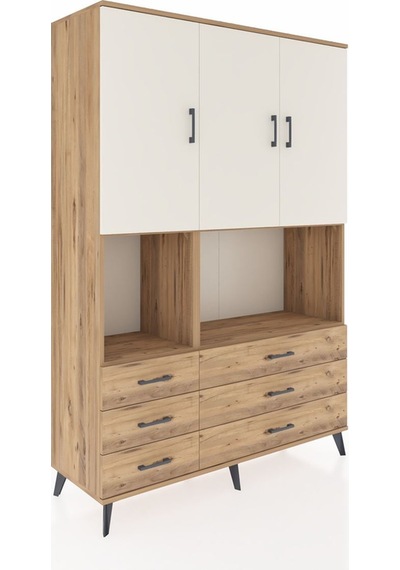 Hyperion Dolap 6 Raflı 6 Çekmeceli 3 Kapaklı 132x44x195 Çam-aytaşı/çam Aytası/atlas Çam Hyperion Dolap 6 Raflı 6 Çekmeceli 3 Kapaklı 132x44x195 Çam-aytaşı/çam Aytası/atlas Çam