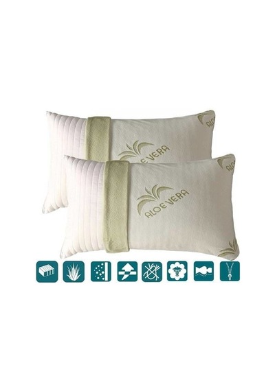 Aloevera Çift Kişilik Visco Yastık 2'Li 50 x 70
