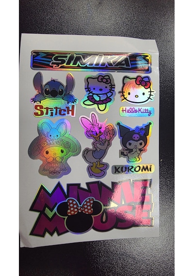 Helloktıy Hologram 10x15 Cm Kaliteli Baskı Stıcker 1 Takim Etıket