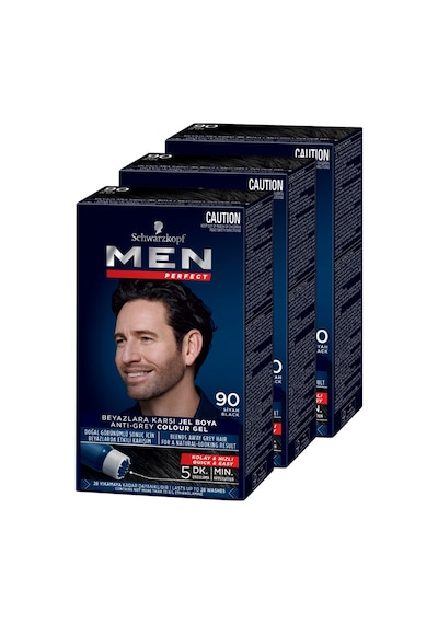 Schwarzkopf Perfect Erkek Saç Boyası 90 Siyah 3'lü