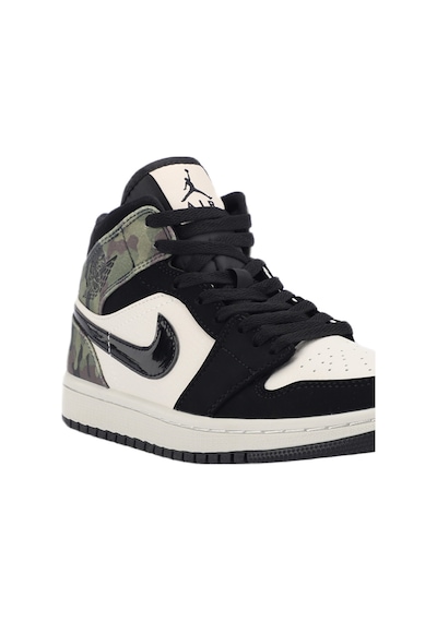 Nike WMNS AIR JORDAN 1 MID CAMO Kadın  Siyah / Kamuflaj Sneaker