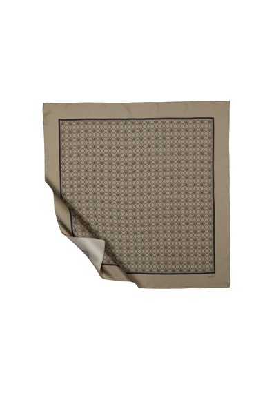 İpekevi Twill İpek Eşarp - Mini Seljuk - Yeşil - Lacivert