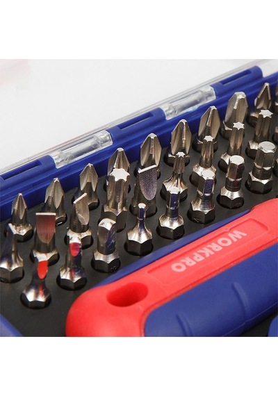 Workpro Wp200517 38 Parça Profesyonel Cr-v Cırcırlı Bits Tornavida Seti Fr Wp200517