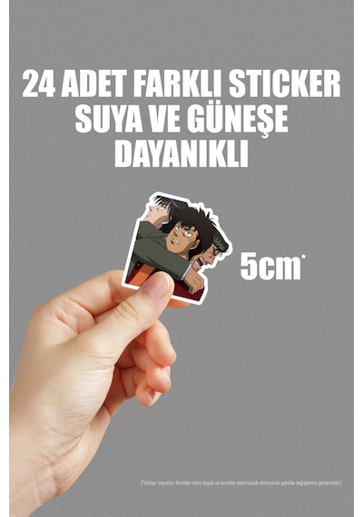 Hajime No Ippo Fighting Spirit Rising Anime Telefon Laptop Yapışkanlı Folyo Sticker Paketi 24 Adet Çok Renkli