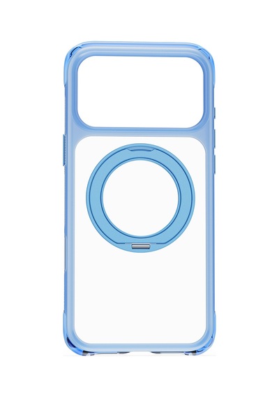 Apple iPhone Uyumlu 18 Pro Kılıf Wiwu Ag-203 Aeroguard Ultra Serisi M-safeli Airbag Standlı Kapak Açık Mavi