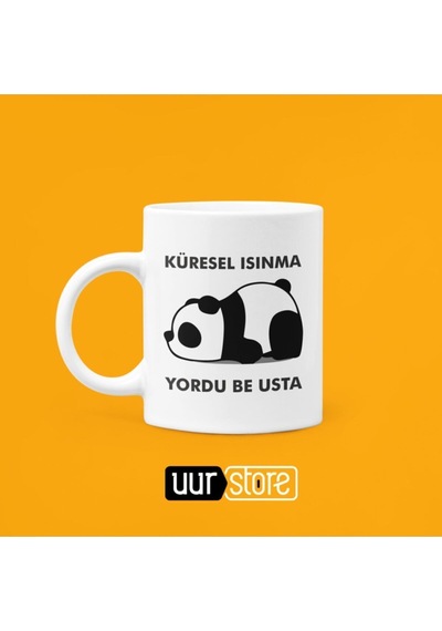 Küresel Isınma Yordu Be Usta Baskılı Kupa Bardak Beyaz