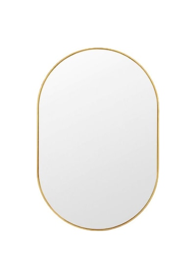 Ant Home Çerçeveli Minyatür Duvar Masa Aynası 25 x 40 CM Gold