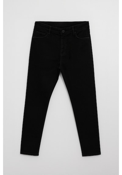 Kadın Likralı Skinny Fit Siyah Jean Pantolon Siyah