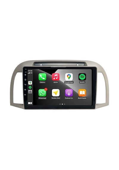 Nissan Micra Araç Multimedya Android Ekran Carplay Navigasyon Double Teyp 4+64 9" 02-10 Bej Navımex