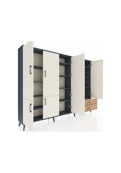 Arges Dolap 12 Raflı 2 Çekmeceli 7 Kapaklı 220x30x163 Antrasit-ay Antrasit-aytaşı/çam Arges Dolap 12 Raflı 2 Çekmeceli 7 Kapaklı 220x30x163 Antrasit-ay Antrasit-aytaşı/çam