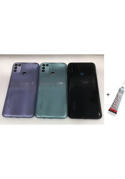 İnfinix Hot 10 Play Arka Batarya Pil Kapağı Gümüş