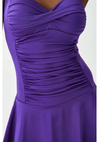Life For Moda Ayarlanabilir Askılı Büzgülü Toparlayıcı İncelten Etkili Sırt Detaylı Drapeli Elbise Mayo 7246 Mor Life For Moda Ayarlanabilir Askılı Büzgülü Toparlayıcı İncelten Etkili Sırt Detaylı Drapeli Elbise Mayo 7246 Mor