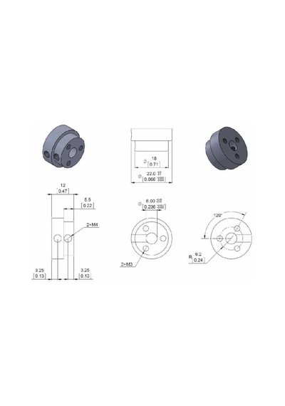 Scooter/Kaykay Tekerlekler İçin 6 Mm Şaft Adaptörü - Pl2674