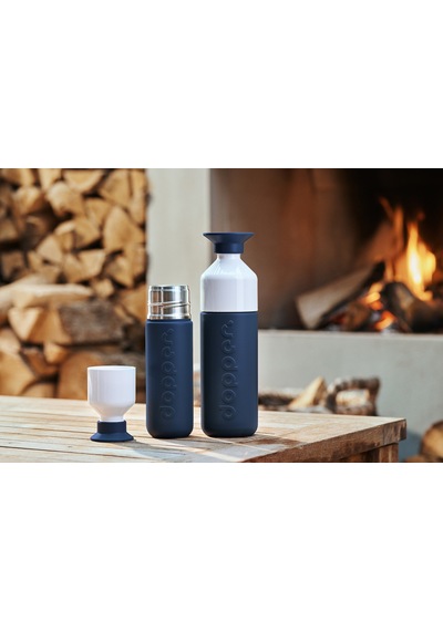 Dopper Insulated Yalıtımlı Termos Şişe 350 Ml - Dalga Mavisi Lacivert / Beyaz