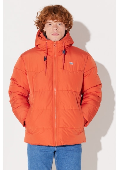 Lee Regular Fit Normal Kesim Kapüşonlu Turuncu Şişme Mont L88Bny700 Turuncu