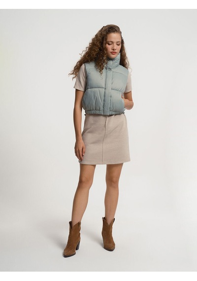 Loft Crop Kadın Yelek Mint Yeşili