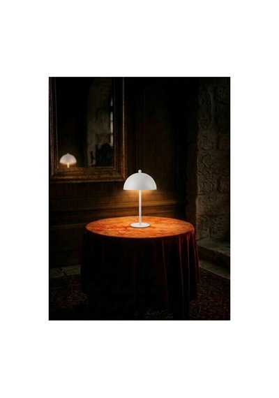 Led Dokunmatik Metal Masa Lambası Şarjlı Taşınabilir Gece Ve Çalışma Lambası Beyaz Kasa Beyaz - 927371651 Beyaz