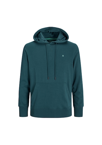 Jack & Jones Erkek Kapüsonlu Sweatshirt - Paulos 12256591 Deep Teal Yeşil