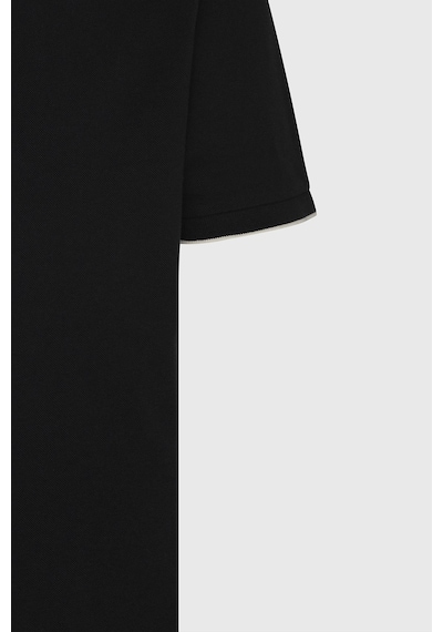 Ac&co Erkek Sıyah Slim Fit Dar Kesim %100 Pamuk Polo Yaka Tişört Siyah